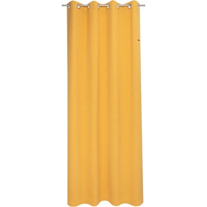 Vorhang ESPRIT Harp Gardinen Gr. 250 cm, Ösen, 140 cm, gelb (senf, gelb, curry) Ösen im zeilosen, unifarbenen Look