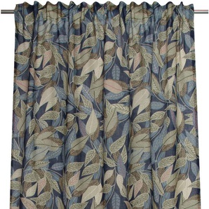 Vorhang ESPRIT Macy Gardinen Gr. 250 cm, verdeckte Schlaufen, 130 cm, blau (blau, aquablau, babyblau) Verdeckte Schlaufen in Leinenoptik