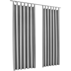 Vorhang HEINE HOME Gardinen Gr. 175 cm, Ösen, 140 cm, grau Ösen