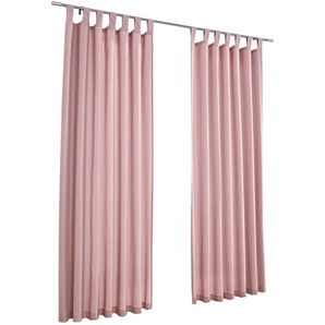 Vorhang HEINE HOME Gardinen Gr. 225 cm, Ösen, 140 cm, lila (mauve) Ösen