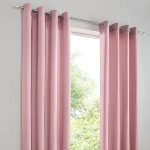 Vorhang HEINE HOME Gardinen Gr. 225 cm, Multifunktionsband, 140 cm, lila (mauve) Gardinen-Sets