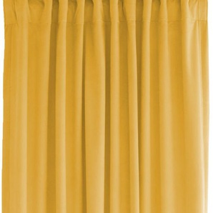 Vorhang HOMING Velia Gardinen Gr. 245 cm, verdeckte Schlaufen, 140 cm, gelb (safran) Verdeckte Schlaufen