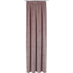 Vorhang LEGER HOME BY LENA GERCKE Samt Ladina Gardinen Gr. 175 cm, Multifunktionsband, 140 cm, lila (mauve) Esszimmergardinen Gardine blickdicht, gewebt, verschiedene Größen