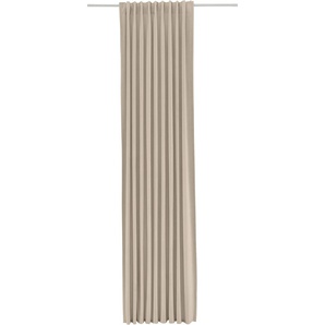 Vorhang LEONIQUE Velvet-Leonique Gardinen Gr. 175 cm, Multifunktionsband, 140 cm, beige Esszimmergardinen Gardine Samt, inkl. Raffhalter, blickdicht, monochrom, verschiedene Größen