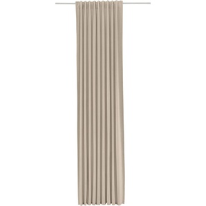 Vorhang LEONIQUE Velvet-Leonique Gardinen Gr. 225 cm, Multifunktionsband, 140 cm, beige Esszimmergardinen Gardine Samt, inkl. Raffhalter, blickdicht, monochrom, verschiedene Größen