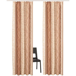 Vorhang MY HOME Gosen Gardinen Gr. 145 cm, Kräuselband, 140 cm, beige (creme, sand) Kräuselband Gardine Gardine, Fertiggardine, blickdicht