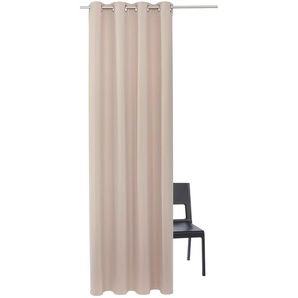 Vorhang MY HOME Sola Gardinen Gr. 265 cm, Ösen, 130 cm, beige (sand) Ösen Breite 130 cm und 270 cm, einfarbig, Verdunkelung, Überbreite