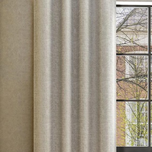 Vorhang NEUTEX FOR YOU ALASKA Nach Maß Gardinen Gr. 255 cm, Ösen, 144 cm, grau (taupe) Ösen
