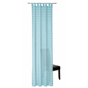 Vorhang NEUTEX FOR YOU Evora Gardinen Gr. 245 cm, Schlaufen, 140 cm, blau (bleu) Schlaufen Gardine HxB: 245x140