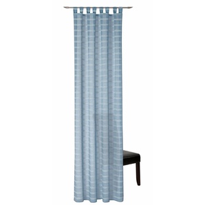 Vorhang NEUTEX FOR YOU Evora Gardinen Gr. 245 cm, Schlaufen, 140 cm, blau (jeansblau) Schlaufen Gardine HxB: 245x140