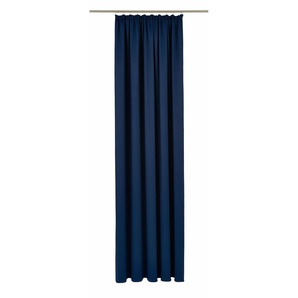 Vorhang VHG Leon Gardinen Gr. 230 cm, Kräuselband, 145 cm, blau (dunkelblau) Kräuselband