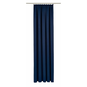 Vorhang VHG Leon Gardinen Gr. 245 cm, Kräuselband, 145 cm, blau (dunkelblau) Kräuselband