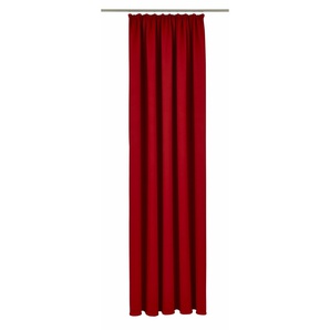 Vorhang VHG Leon Gardinen Gr. 245 cm, Kräuselband, 145 cm, rot Kräuselband