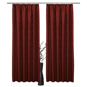 Vorhang VHG Serena Gardinen Gr. 160 cm, Kräuselband, 135 cm, rot Kräuselband Gardine