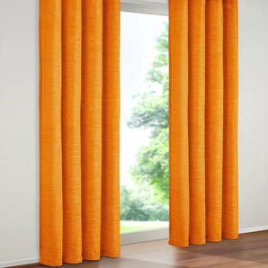 Vorhang WIRTH B-Holmsund Gardinen Gr. 160 cm, Ösen, 132 cm, orange (blutorange) Ösen