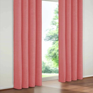 Vorhang WIRTH B-Holmsund Gardinen Gr. 200 cm, Ösen, 132 cm, rosa Ösen