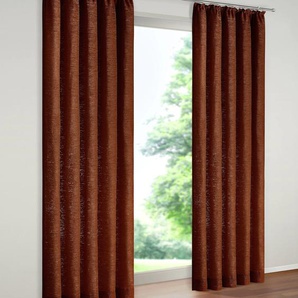 Vorhang WIRTH B-Holmsund Gardinen Gr. 255 cm, Kräuselband, 132 cm, braun (schoko) Kräuselband