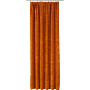 Vorhang WIRTH B-Holmsund Gardinen Gr. 255 cm, Kräuselband, 132 cm, orange (blutorange) Kräuselband