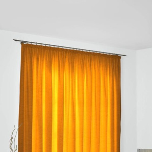 Vorhang WIRTH Bachfeld Gardinen Gr. 255 cm, Multifunktionsband, 132 cm, goldfarben (altgoldfarben) Esszimmergardinen