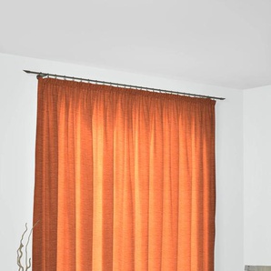 Vorhang WIRTH Bachfeld Gardinen Gr. 255 cm, Multifunktionsband, 132 cm, orange (terra) Esszimmergardinen