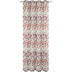 Vorhang WIRTH Berlare Gardinen Gr. 155 cm, Ösen, 132 cm, orange (terra) Ösen nach Maß