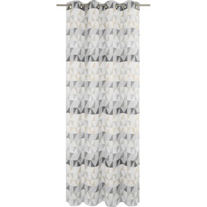 Vorhang WIRTH Berlare Gardinen Gr. 175 cm, Ösen, 132 cm, grau (hellgrau) Ösen
