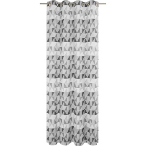 Vorhang WIRTH Berlare Gardinen Gr. 195 cm, Ösen, 132 cm, grau (dunkelgrau) Ösen nach Maß