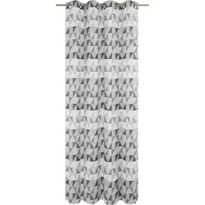 Vorhang WIRTH Berlare Gardinen Gr. 225 cm, Ösen, 132 cm, grau (dunkelgrau) Ösen nach Maß