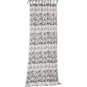 Vorhang WIRTH Berlare Gardinen Gr. 235 cm, Schlaufen, 132 cm, grau (dunkelgrau) Schlaufen nach Maß