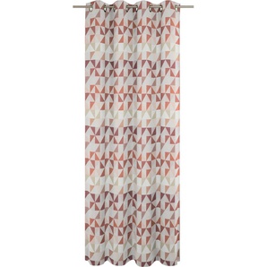 Vorhang WIRTH Berlare Gardinen Gr. 275 cm, Ösen, 132 cm, orange (terra) Ösen nach Maß