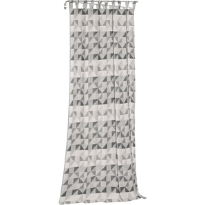 Vorhang WIRTH Berlare Gardinen Gr. 365 cm, Schlaufen, 132 cm, grau (dunkelgrau) Schlaufen nach Maß