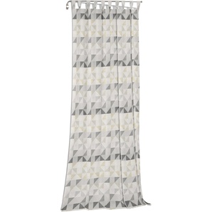 Vorhang WIRTH Berlare Gardinen Gr. 365 cm, Schlaufen, 132 cm, grau (hellgrau) Schlaufen nach Maß