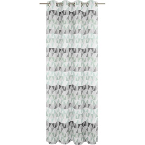 Vorhang WIRTH Berlare Gardinen Gr. 375 cm, Ösen, 132 cm, grün (mint) Ösen nach Maß