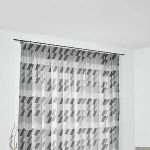 Vorhang WIRTH Bray Gardinen Gr. 255 cm, Multifunktionsband, 132 cm, grau (dunkelgrau) Esszimmergardinen