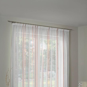 Vorhang WIRTH Chloé Gardinen Gr. 175 cm, Faltenband, 600 cm, braun (rost) Schlafzimmergardinen Store