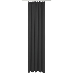Vorhang WIRTH Dim out Gardinen Gr. 245 cm, Kräuselband, 285 cm, schwarz Kräuselband