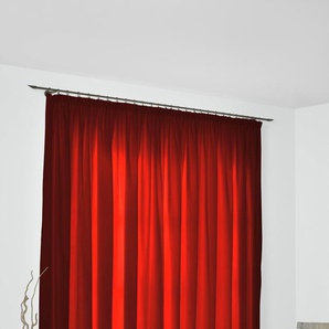 Vorhang WIRTH Dim out Gardinen Gr. 255 cm, Multifunktionsband, 142 cm, rot Esszimmergardinen