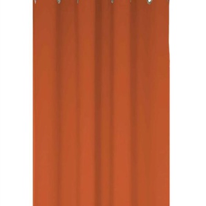 Vorhang WIRTH Dim out Gardinen Gr. 175 cm, Ösen, 142 cm, orange (terra) Ösen