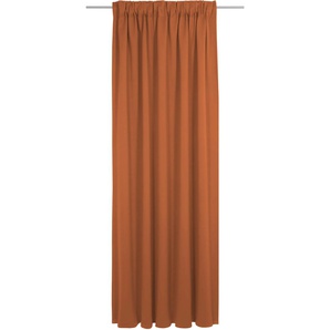 Vorhang WIRTH Dim out Gardinen Gr. 255 cm, Multifunktionsband, 142 cm, orange (terra) Schlafzimmergardinen nach Maß
