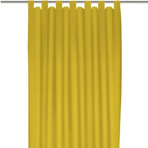 Vorhang WIRTH Dim out Gardinen Gr. 255 cm, Schlaufen, 142 cm, gelb Schlaufen