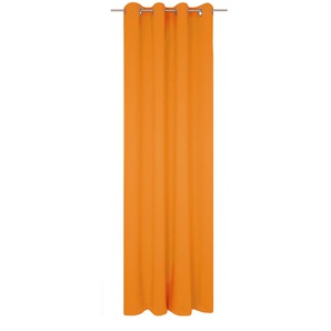 Vorhang WIRTH Dim out Gardinen Gr. 355 cm, Ösen, 142 cm, orange Ösen nach Maß