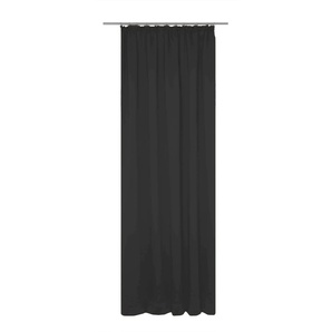Vorhang WIRTH Dim out Gardinen Gr. 375 cm, Kräuselband, 142 cm, schwarz Kräuselband nach Maß