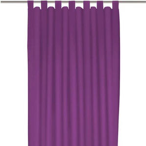 Vorhang WIRTH Dim out Gardinen Gr. 405 cm, Schlaufen, 142 cm, lila Schlaufen nach Maß