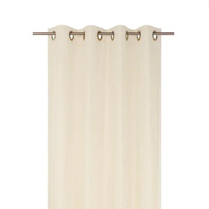 Vorhang WIRTH Felsted Gardinen Gr. 245 cm, Ösen, 132 cm, beige (creme) Ösen
