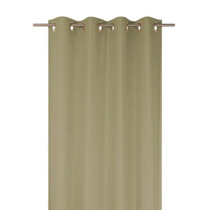 Vorhang WIRTH Felsted Gardinen Gr. 245 cm, Ösen, 132 cm, grau (taupe) Ösen