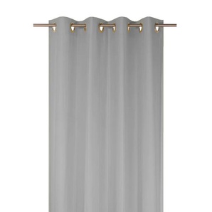 Vorhang WIRTH Felsted Gardinen Gr. 255 cm, Ösen, 132 cm, grau Ösen