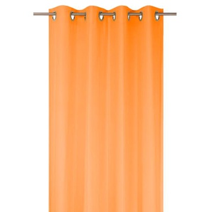 Vorhang WIRTH Felsted Gardinen Gr. 255 cm, Ösen, 132 cm, orange Ösen