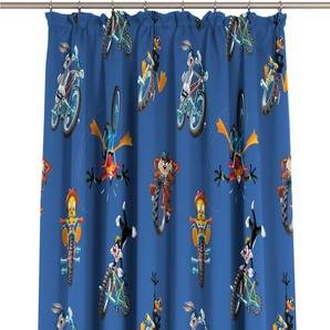 Vorhang WIRTH Looney Gardinen Gr. 225 cm, Multifunktionsband, 142 cm, blau Kinder Kinderzimmergardinen