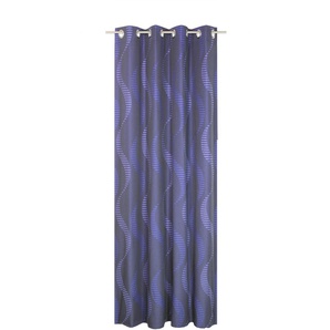Vorhang WIRTH Lupara Gardinen Gr. 220 cm, Ösen, 132 cm, blau Ösen