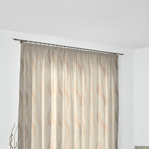Vorhang WIRTH Lupara Gardinen Gr. 245 cm, Multifunktionsband, 132 cm, beige Esszimmergardinen